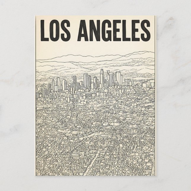 Postal Los Ángeles  (Anverso)
