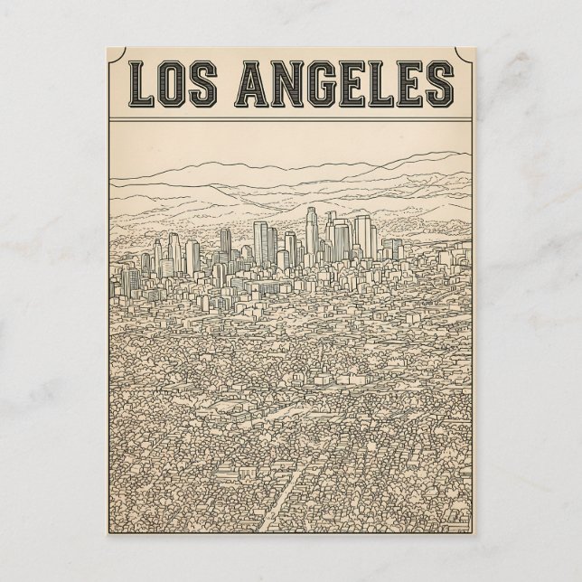 Postal Los Ángeles  (Anverso)