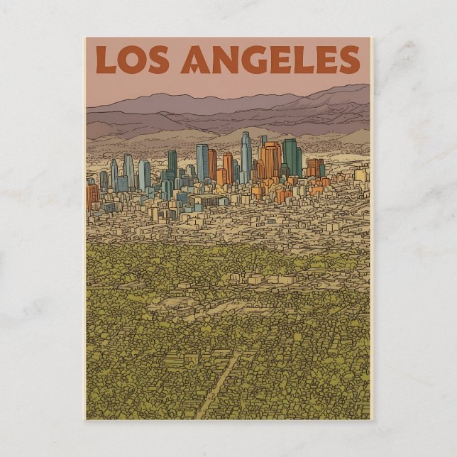 Postal Los Ángeles  (Anverso)