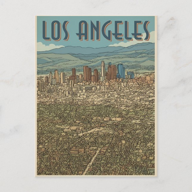 Postal Los Ángeles  (Anverso)