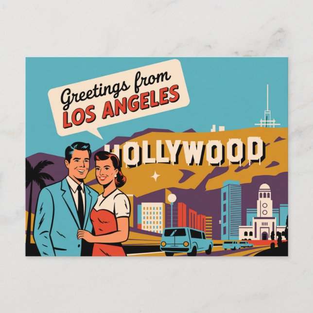 Postal Los ángeles (Anverso)