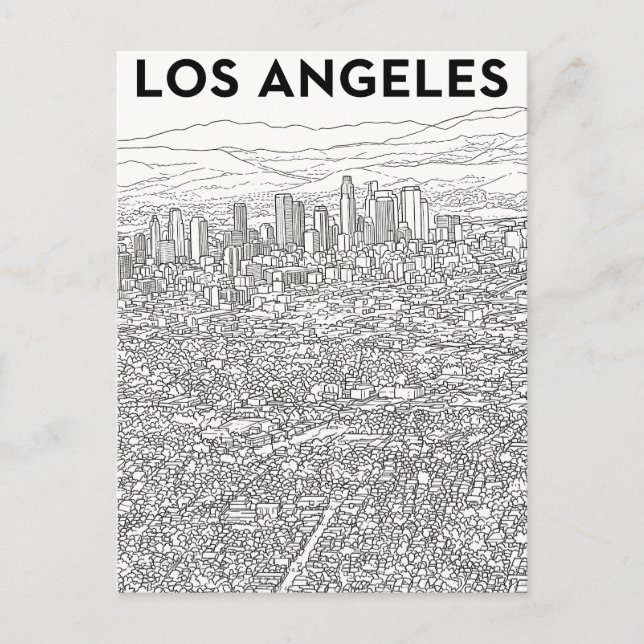 Postal Los Ángeles  (Anverso)