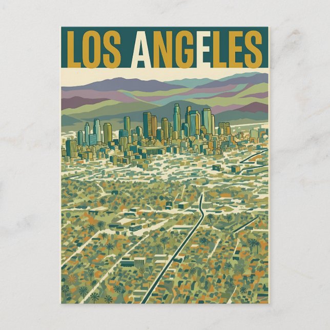 Postal Los Ángeles  (Anverso)