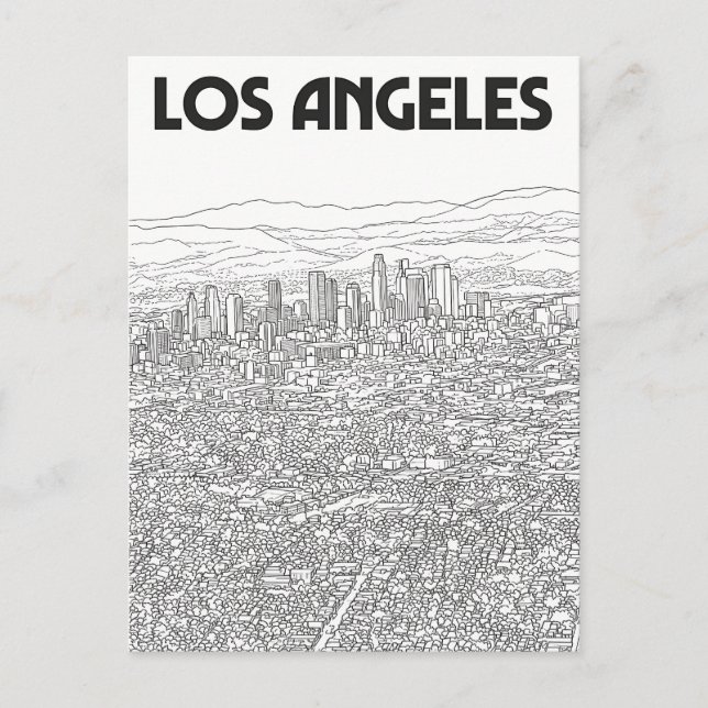 Postal Los Ángeles  (Anverso)