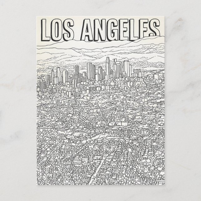 Postal Los Ángeles  (Anverso)