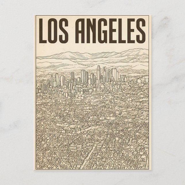 Postal Los Ángeles  (Anverso)