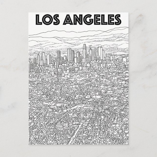 Postal Los Ángeles  (Anverso)