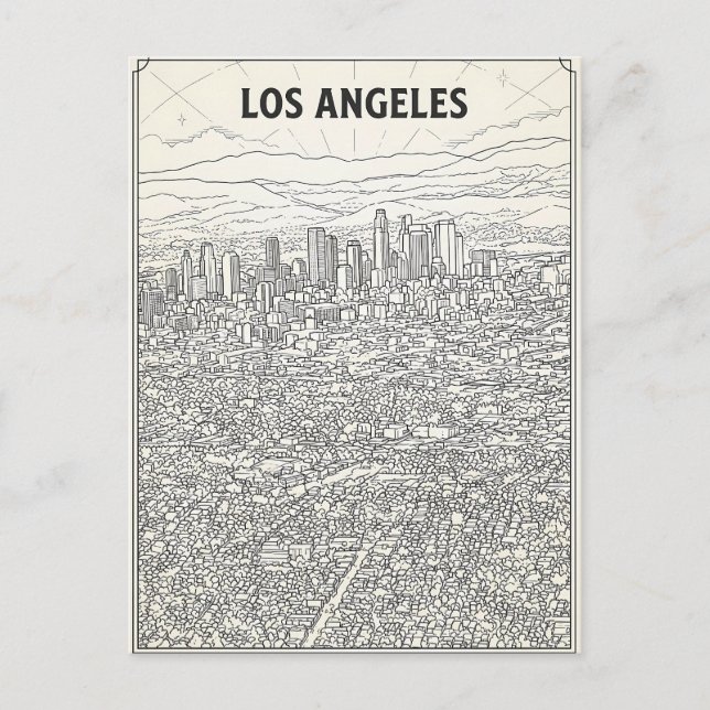 Postal Los Ángeles  (Anverso)