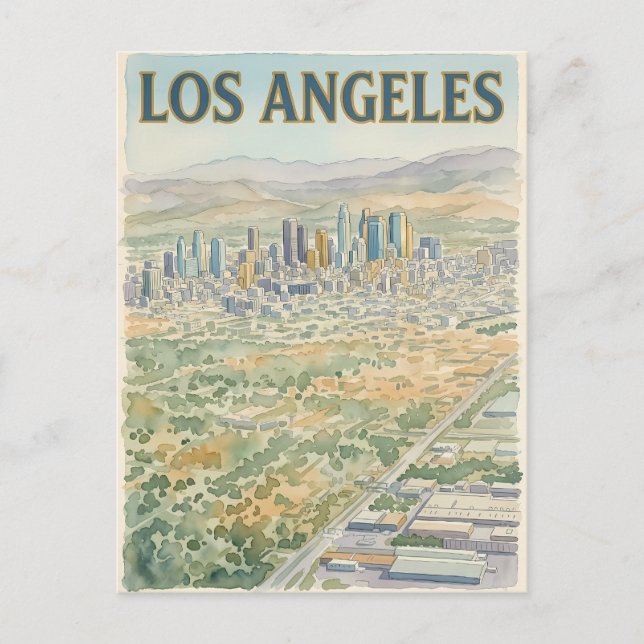 Postal Los Ángeles  (Anverso)
