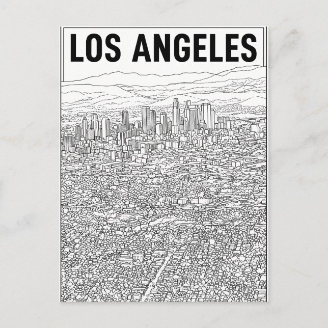 Postal Los Ángeles  (Anverso)