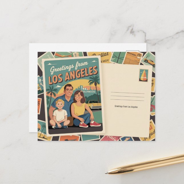 Postal Los ángeles (Anverso/Reverso In Situ)