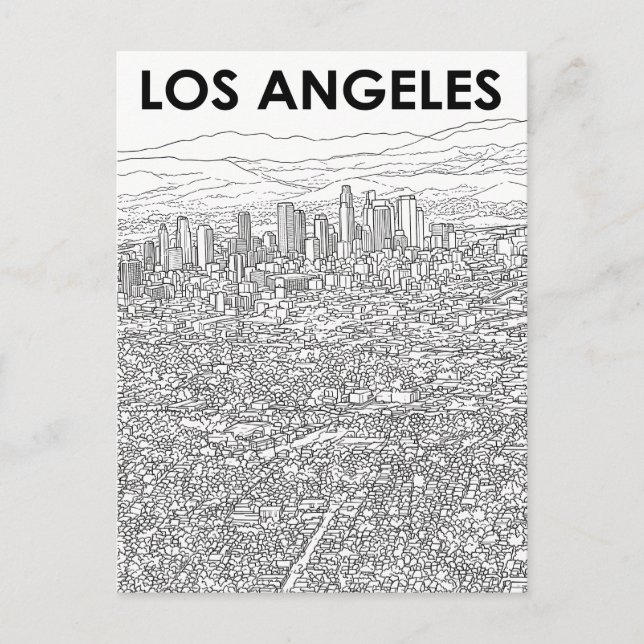 Postal Los Ángeles  (Anverso)