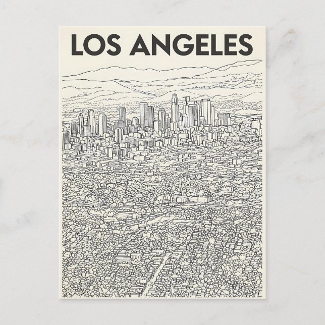 Postal Los Ángeles  (Anverso)