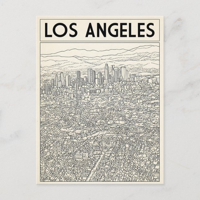 Postal Los Ángeles  (Anverso)