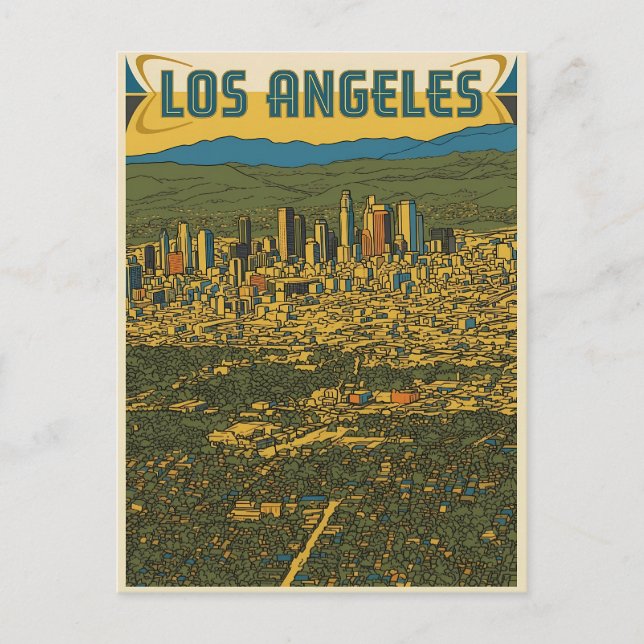 Postal Los Ángeles  (Anverso)