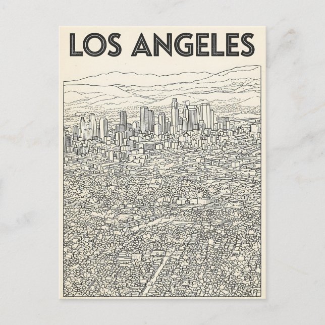 Postal Los Ángeles  (Anverso)