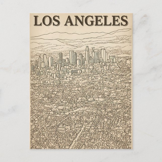 Postal Los Ángeles  (Anverso)