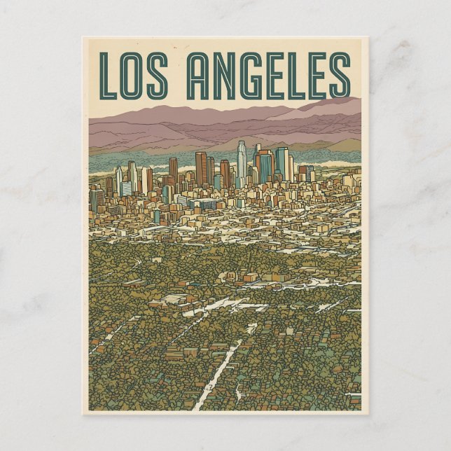 Postal Los Ángeles  (Anverso)