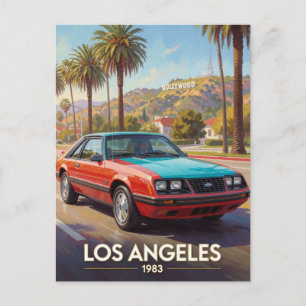 Postal Los Ángeles actuación en la calle California 1983