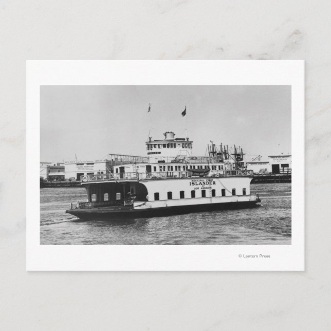 Postal Los Ángeles, CA Ferry Islander cerca del puerto (Anverso)