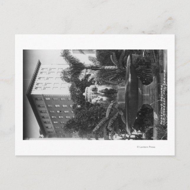 Postal Los Angeles, CA View of Perishing Square (Anverso)