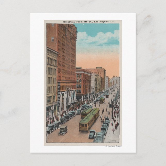 Postal Los Angeles, CABroad from 4th Street View (Anverso)