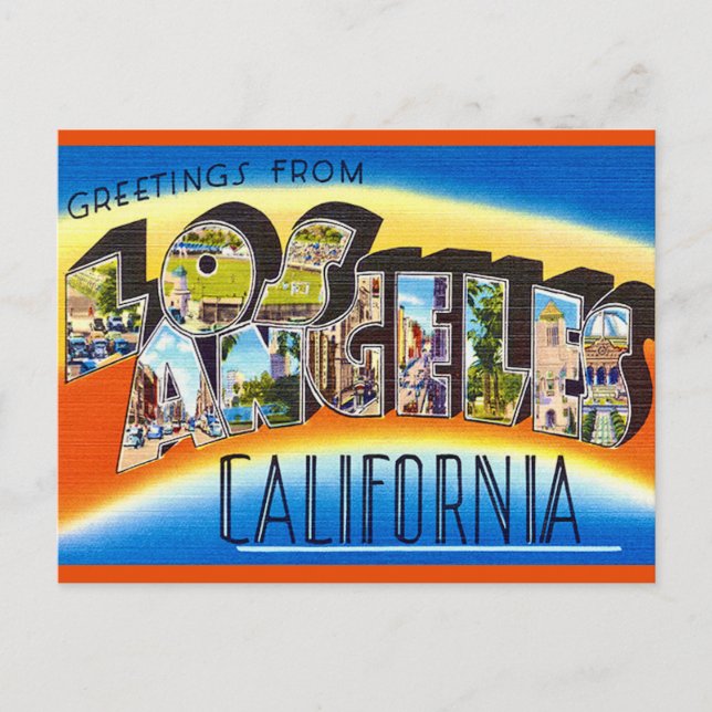 Postal Los Ángeles California (Anverso)