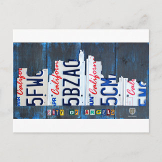 Postal Los Angeles California Skyline License Plate Art