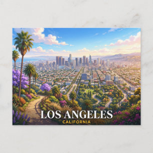 Postal Los Ángeles California Viaje