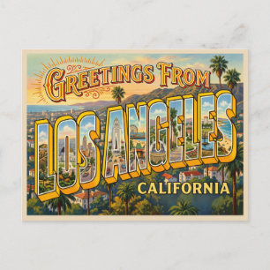 Postal Los Ángeles California Viaje