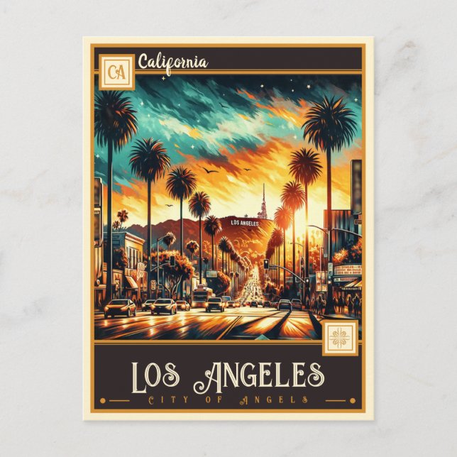Postal Los Ángeles, California | Vintage (Anverso)