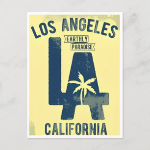 Postal Los Angeles California Vintage Travel américa