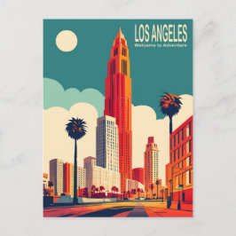 Postal Los Ángeles, calles de la ciudad, viajes
