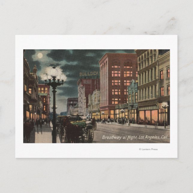 Postal Los Ángeles, CAStreet View of Broadway en (Anverso)