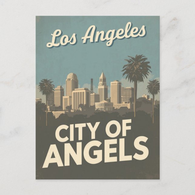 Postal Los Ángeles Ciudad de los Ángeles (Anverso)