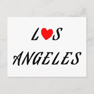Postal Los Angeles coeur rouge