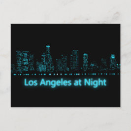 Postal Los Ángeles de noche