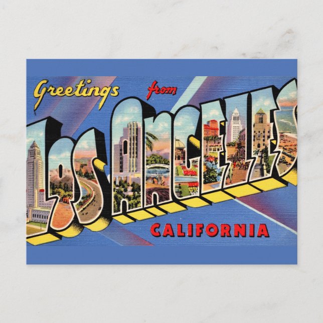 Postal Los Ángeles Retro (Anverso)