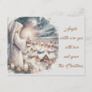 Postal Los ángeles vigilan a tus Navidades de estilo nórd