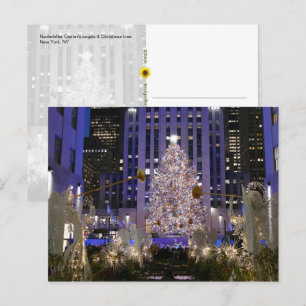 Postal Los ángeles y árboles de Navidad del Rockefeller C
