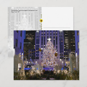 Postal Los ángeles y árboles de Navidad del Rockefeller C
