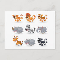 Los animales del dibujo animado fijaron 1