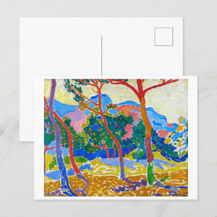 Postal Los árboles Andre Derain