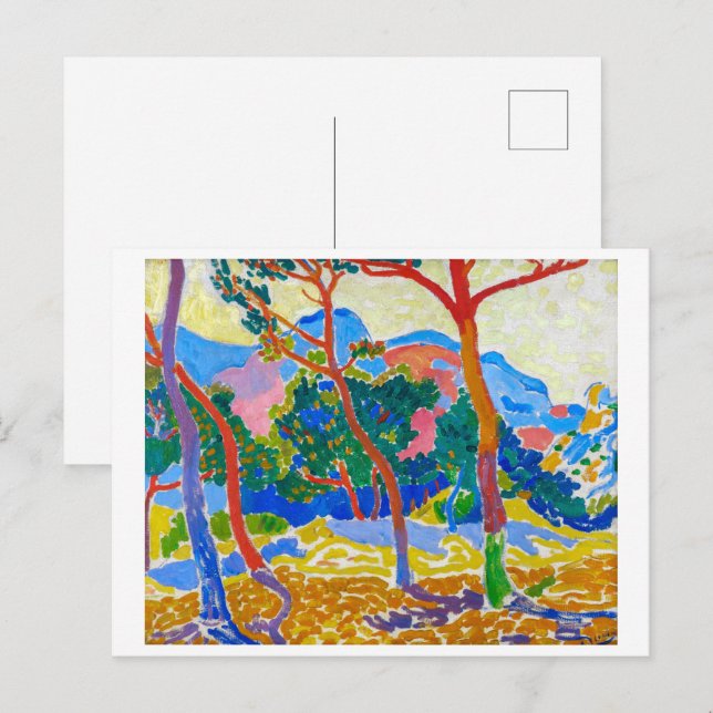 Postal Los árboles | Andre Derain | (Anverso / Reverso)