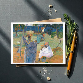 Postal Los árboles de mango, Martinica 1887, por Paul Gau