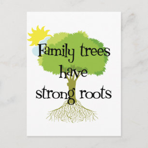 Postal Los Árboles Familiares Tienen Fuertes Raíces