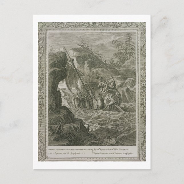 Postal Los argonautas pasan las plegadas (grabado) (Anverso)