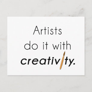 Postal Los artistas lo hacen con creatividad
