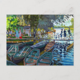 Postal Los bañistas de La Grenouillere Claude Monet