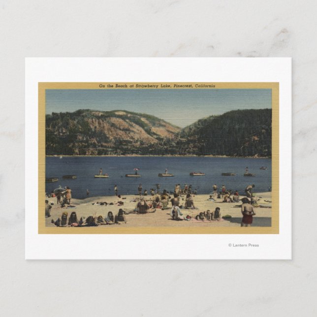 Postal Los bañistas y los bañistas en la playa (Anverso)